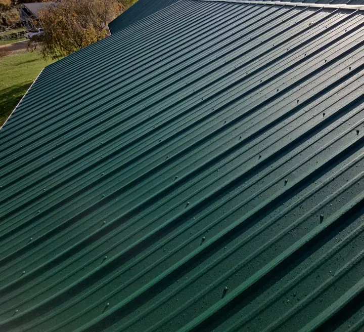Green metal roof installation